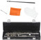 16 Geschlossene Löcher Flöte C-Taste Professionelle Querflöte Mit Box Reinigungstuch Stick Handschuhe Holzblasinstrument Flöteninstrument (Color : Silver)