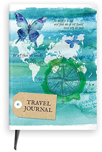 Cauliflower Journals Travel Journal: A5 Hardback Planner & Diary with Themed Pages Including Checklists, Itineraries & Pages for Planning & Recording Holiday Adventures, Trip Planner Bucket List