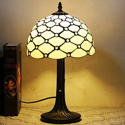 AIBOTY Dragonfly Tischlampe Blaues Licht Lila Licht Tiffany Schreibtischlampe Buntglas Lampe Vintage Lesen Nachttischlampe für Wohnzimmer Schlafzimmer Büro, Rot Orange Gelber Schirm,Gold
