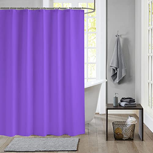 meioro Tende da Doccia a Tinta Unita,Peva Impermeabile Tenda da Bagno Include Ganci per Tende, Antimuffa Tenda Doccia Fodera per Vasche da Bagno (Viola, Larghezza 80cm x Altezza 180cm)