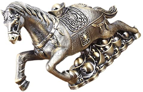 Aschenbecher Chinesisches Pferd Statue Pferd Aschenbecher Pferd Büste Figur Wohnaccessoires Dekor Outdoor Metall Dekor Retro Wohnkultur Pferd Design Ornament Niedlicher