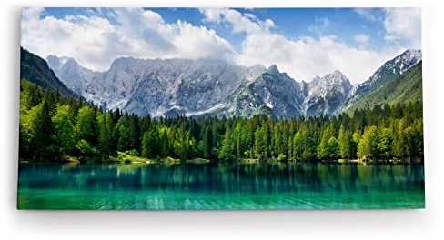 Paul Sinus Wandbild 120x60cm Alpensee See Bergsee Berge Wald Natur