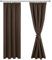 JIUZHEN Vorhang Blickdicht Gardinen kräuselband Verdunklungsvorhänge Gardinen Wohnzimmer Vorhänge Schlafzimmer Thermovorhang Braun, H228 x B117cm,2er Set