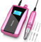 Beloving Taladro de Uñas Profesional de 30000rpm, Lima de Uñas Eléctrica Recargable, Portátil para Uñas de Gel Acrílico, Manicura y Pedicura Con Pantalla de Velocidad, Bandas de Lijado y Brocas,Morado