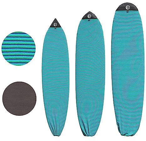 Rokia R Surfbrett-Socken-Abdeckung, schnelltrocknend, Anti-Kollision und langlebige Surfsockenabdeckung – geeignet für Schutztaschen von Shortboard, Longboard, Fisch und Hybrid-Board, wählen Sie Größe