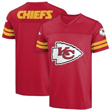 FOCO NFL Herren Offizielles Lizenzprodukt Primary Logo Wordmark Game Day Football V-Ausschnitt Top