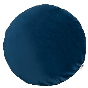 beties Samt&Sonders Kissenhülle rund ca. 40 cm Ø Kissenbezug Samtkissen Dekokissen aus deutschem Unternehmen in hochwertiger Qualität (Admiral-blau)