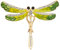 Tidefire Insekt Brosche Kristall Biene Brosche Libelle Brosche Schmetterling Brosche Pin Strass Tier Anstecknadel für Damen (412111 Grün)