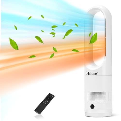 Hiluce All Season Bladeless Fan, 1400W Space Heater & 40W Tower Fan Combo