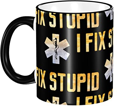 Kaffeebecher 330ml, Ich Repariere Stupid Emt Rn Porzellan Becher Bedruckt Keramik Tasse Personalisierte Retro Tasse, Für Milch, Kinder, Vatertagsgeschenk