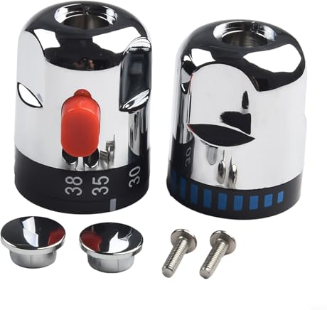 ReachMall Manopole di controllo termostatiche, 1 coppia di manopole di controllo dell'acqua a temperatura costante per rubinetti miscelatore per vasca da bagno doccia, 765PQ0R2S47R4T3OWZ49IBM077911