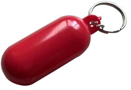 Perfeclan Schwimmender Schlüsselanhänger, Wasserschlüssel, Schwimmanhänger, schwimmender Schlüsselhalter, schwimmfähiger Schlüsselanhänger zum Angeln, Rot