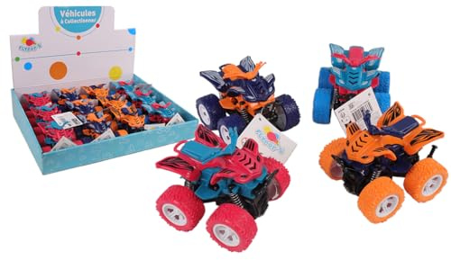 FLYPOP'S - Quad - Reibungsfahrzeug - 020366 - Sortierte Modelle - Kunststoff - Kinderspielzeug - Sammlerfahrzeug - Miniatur - 9 cm x 7,5 cm - Ab 3 Jahren