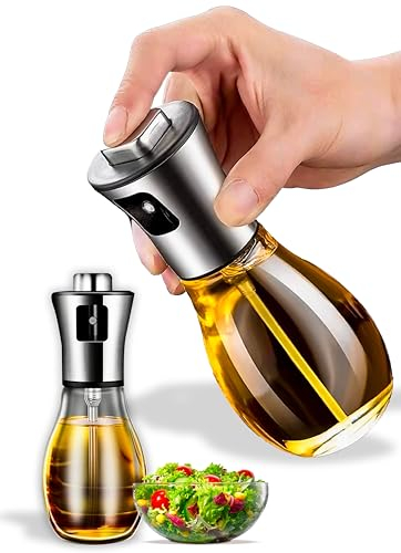 IPEA Oliera Spray in Vetro 170ml per Olio e Aceto - Nebulizzatore Dosatore d'Olio per Casa, Cucina, Ristorante - Bottiglia Spray per Insalata, Carne, Pranzo e Cena - Dispenser a Spruzzo per Liquidi