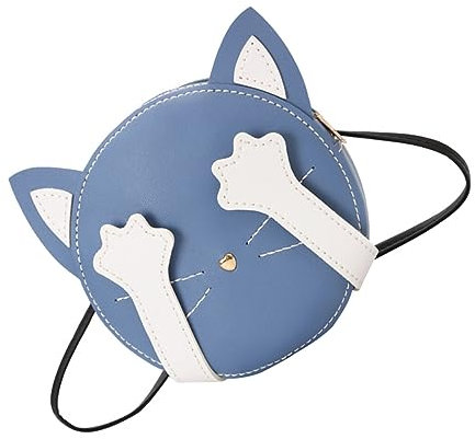 BESTonZON Einzigartige Tasche Mit Katzenmuster Strickmaterial Bequemes Pu-schultertaschen-zubehörset Für Mädchen