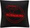 multifanshop Kissenbezug - Nürnberg - Meine Fankurve - Druck rot - Kissen Größe one Size schwarz