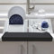 Sink Splash Guard Silicone Sink Edge Protector Splash Guard, Sink Protector Mat with Suction Cups for Kitchen Sink Stainless Steel, Granite, Ceramic, Fits 3.75-4 Counter Protector (Black)