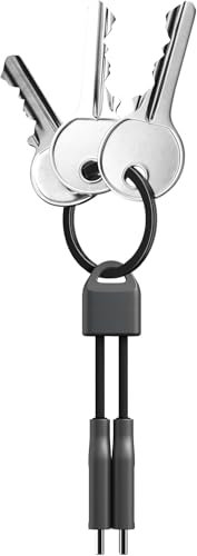 NOMAD ChargeKey V2 | USB C auf USB C Schlüsselanhänger Ladegerät | Die ultimative Ladelösung für unterwegs | tragbares Ladegerät für iPhone | Schlüsselanhänger | Schwarz