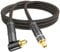 RAWAUX Cavo Audio Ottico 3m, Cavo Ottico Digitale a 90 Gradi Cavi Toslink S/PDIF Ad Angolo Retto Placcato Oro 24K per TV, Soundbar, amplificatori e console di gioco (1 x 90° - Nero)