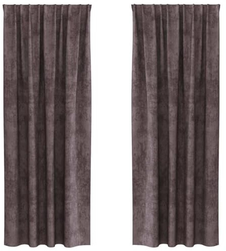 vidaXL Samtvorhänge 2 STK. Braun 260 x 140 cm Samt | Weich das Licht ab und sorgt für Privatsphäre, Klassisches Stangentaschen-Design für einen zeitlosen Look,