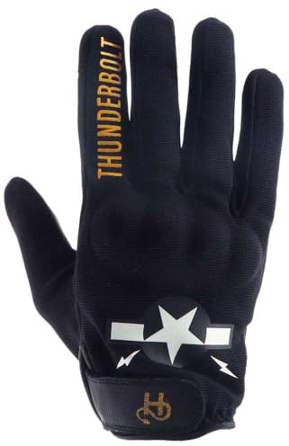 Helstons Thunderbolt Motorrad Handschuhe, schwarz, 8