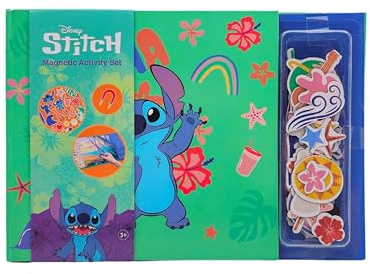 Disney Stitch Magnetbuch für Kinder ab 3 Jahren | Magnetisches Aktivitätsset mit Figuren & Szenen | Lernspielzeug & Stickerbuch | Kreatives Magnetspiel für Zuhause & Reisen | Lilo und Stitch Geschenke
