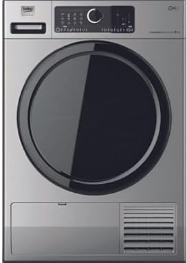 Beko Professional AWZ 9HPS/PRO BP Wärmepumpentrockner, Silberfarben, 9 kg Kapazität, 84,9 x 59,9 x 65,6 cm, 44 kg, Edelstahltrommel