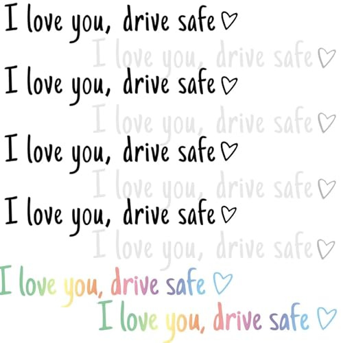10er Pack I love you, drive safe Auto Spiegel Aufkleber – Rückspiegel Aufkleber Set, 4 Schwarz + 4 Weiß + 2 Bunt, wasserdicht Vinyl Sticker, Auto Deko Geschenk für Fahrer, Frauen & Männer