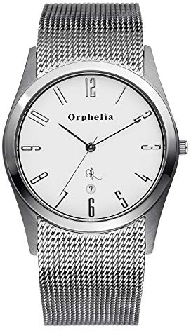 Orphelia Herren-Armbanduhr Mesh Up Analog Quarz Edelstahl