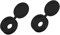 Home Smart 100 x Snap-On Black Plastic Screw Caps / Cups & Cover Covers For No.6 - 8 Screws