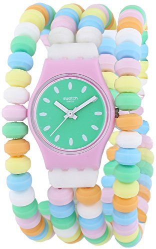 Swatch Caramellisima - Reloj de Cuarzo para Mujer, Correa de plástico Multicolor