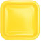 Unique Party 30840 - 18cm Square Soft Yellow Party Plates, Pack of 16