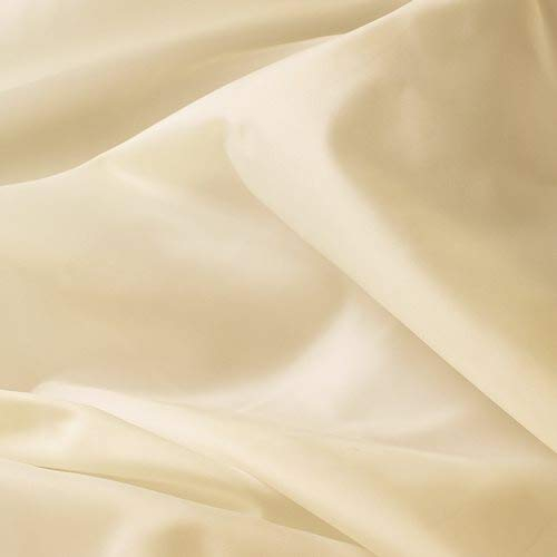 Seidentaft - Stoff Meterware - 27 Farben - Taft - Futterstoff - Deko (creme)
