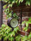 HH Home Hut Outdoor indoor Clock double sided Thermometer Garden Wall Station Dia 14.5cm