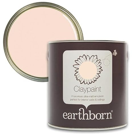 earthborn Claypaint, Breathable paint for Walls and Ceilings (Peach Baby, 2.5 Litre)