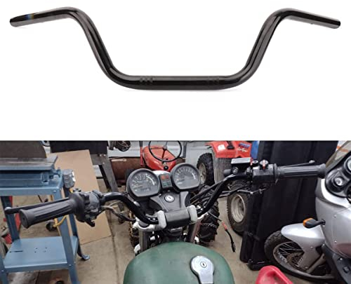 AnXin Motorcycle 7/8 Handlebars Drag High-Rise Tracker Handle Bars Universal For Sportster XL 883 1200 Custom Chopper Cruiser Bobber Softail Dyna Tour Glide Road CG125 Black