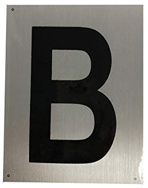 Placa de metal con la letra B para casa