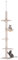 PawHut Árbol para gatos Torre Rascador de Gato de 5 Niveles Fijado al Techo Ajustable en Altura con Múltiples Plataformas Cubierta de Felpa Suave 40x34x230-260 cm Beige