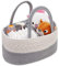 autumndeer Baby Nappy Caddy-Nursery Storage Bin, Cotton Rope Diaper Basket, Nursery Storage Basket for Changing Table, Portable Nappy Caddy Organiser, Newborn Shower Gift Basket for Boys Girls