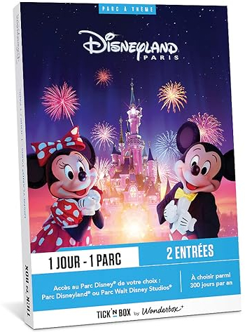 Ticketbox - Disneyland Paris - Journée en Duo 1 Parc Disney® - Coffret Cadeau - Idée Cadeau Divertissement