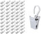 Anlising 100 Stück Metall Clips Haken,Vorhang Klammern,Edelstahl Clips Haken,Klammern mit Haken Metall Clips,Mehrzweck Vorhang Clips,Metall Hängenden Haken,Vorhang Clips,Silber Gardinen-Clips