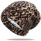 OLESILK Seide & Baumwolle Jersey Mütze leichte und weiche Slouch Beanie Wendemütze Strickmütze Unisex verstellbar für Damen & Herren, Leopard 03