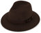 fiebig Clark Traveller Wollfilzhut | Crushable & Waterproof Hut (55-S, Braun)