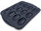 Backhaus - Moule à 12 Madeleines en Silicone Antiadhérente de Qualité Pro - Noir