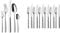 WMF Palma Besteck Set 12 Personen, Essbesteck 60 teilig & Nuova Steakbesteck 12-teilig, für 6 Personen, Steakgabel, Steakmesser, Cromargan Edelstahl poliert, spülmaschinengeeignet
