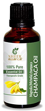 Sheer Essence Reine ätherische Öle für Aromatherapie, Hautgebrauch, Diffusoren, Kerzen- und Seifenherstellung, 100 % unverdünnt und ungeschnitten (therapeutische Qualität), 5 ml (Champaca-Öl)