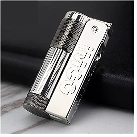 GOOBIX Old-Fashioned Antique Retro Wind Ditch Lighter - Refillable Windproof Kerosene Portable Vintage Nostalgic - Birthday Gift for Men, Dad, Husband (Colorful)