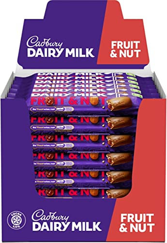 DAIRY MILK Fruit & Nut 49g X 48 Bars Chocolates | Full Box | Share & Family Pack | Ideal Present | Rich in Protein | Best & All time Favourite Bar | Sold by Essential Products
