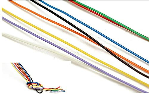 8X CAVO RAME STAGNATO 30 AWG 1M isolato elettrico test elettronica jumper filo
