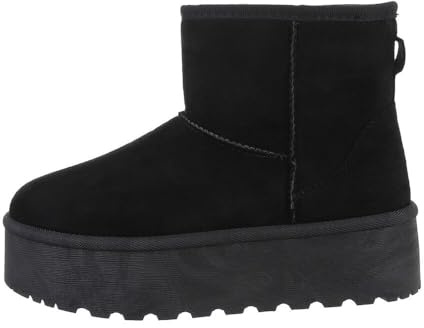 Ital Design Damen Stiefeletten mit flacher Sohle, runde Spitze, Schwarz, Gr. 38